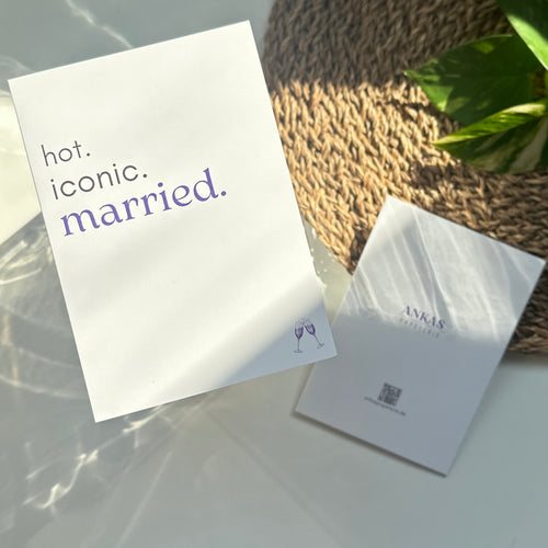 HOT. ICONIC- MARRIED. - moderne minimalistische Hochzeitskarte