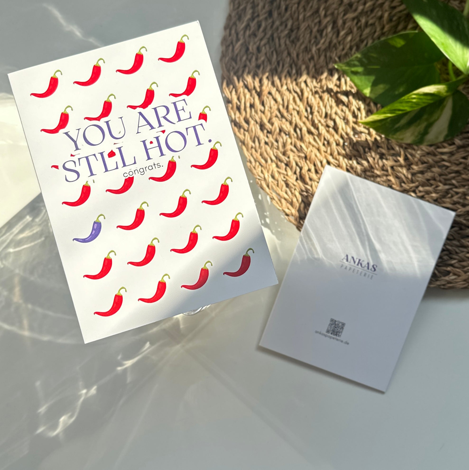 YOU ARE STILL HOT - Geburtstagskarte mit Chilis