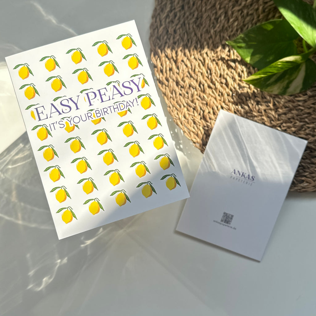 EASY PEASY - Geburtstagskarte mit Zitronen