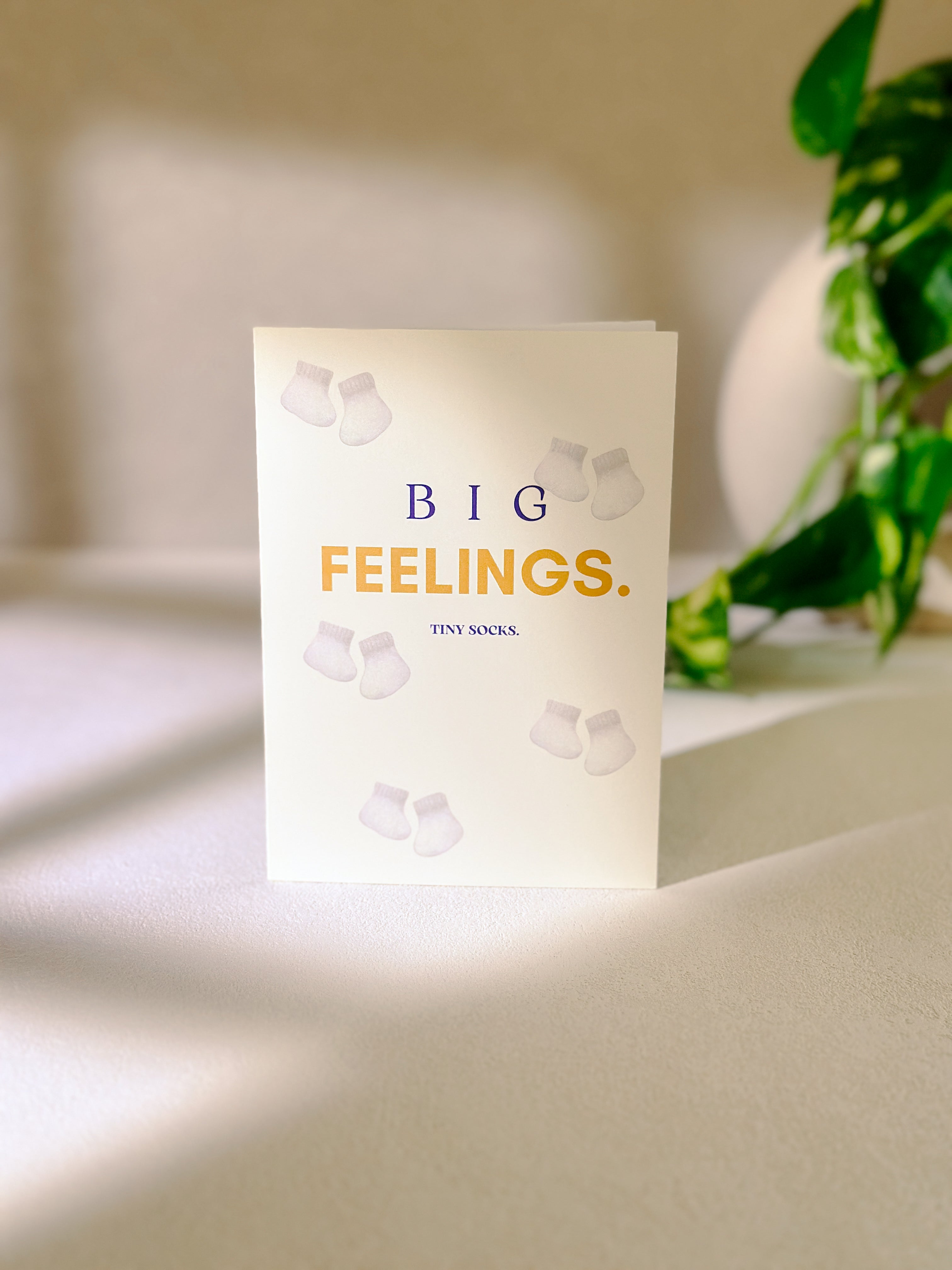 Big Feelings – Tiny Socks - Babykarte
