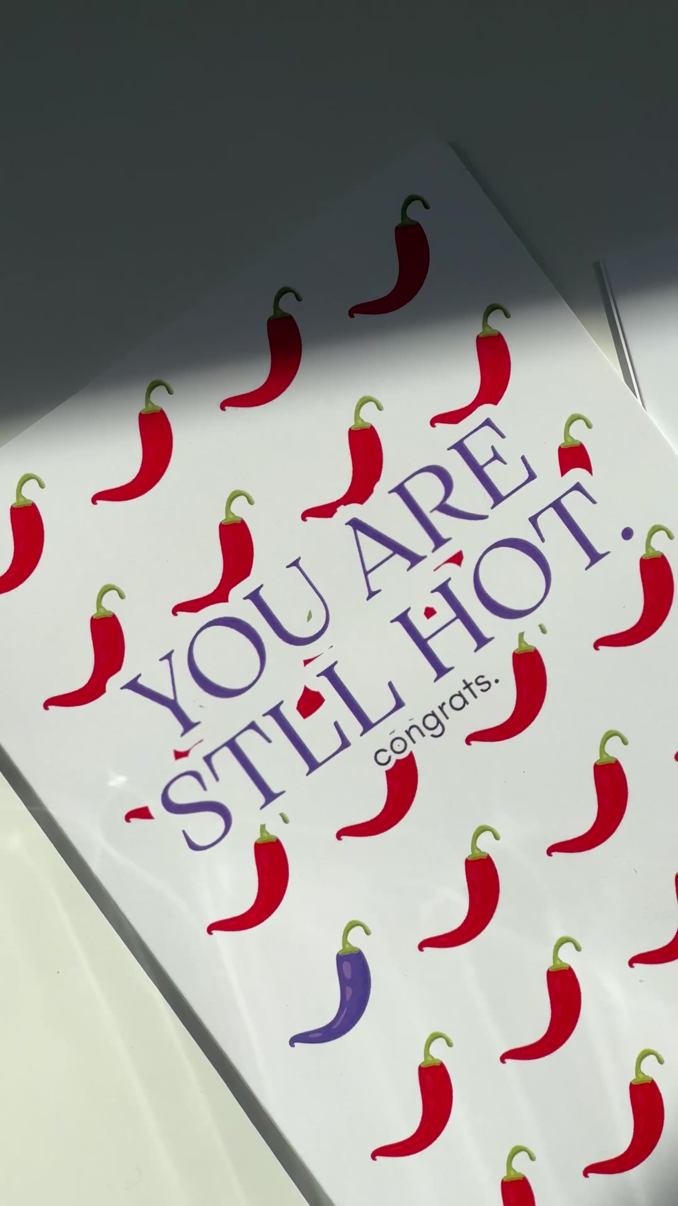 YOU ARE STILL HOT - Geburtstagskarte mit Chilis