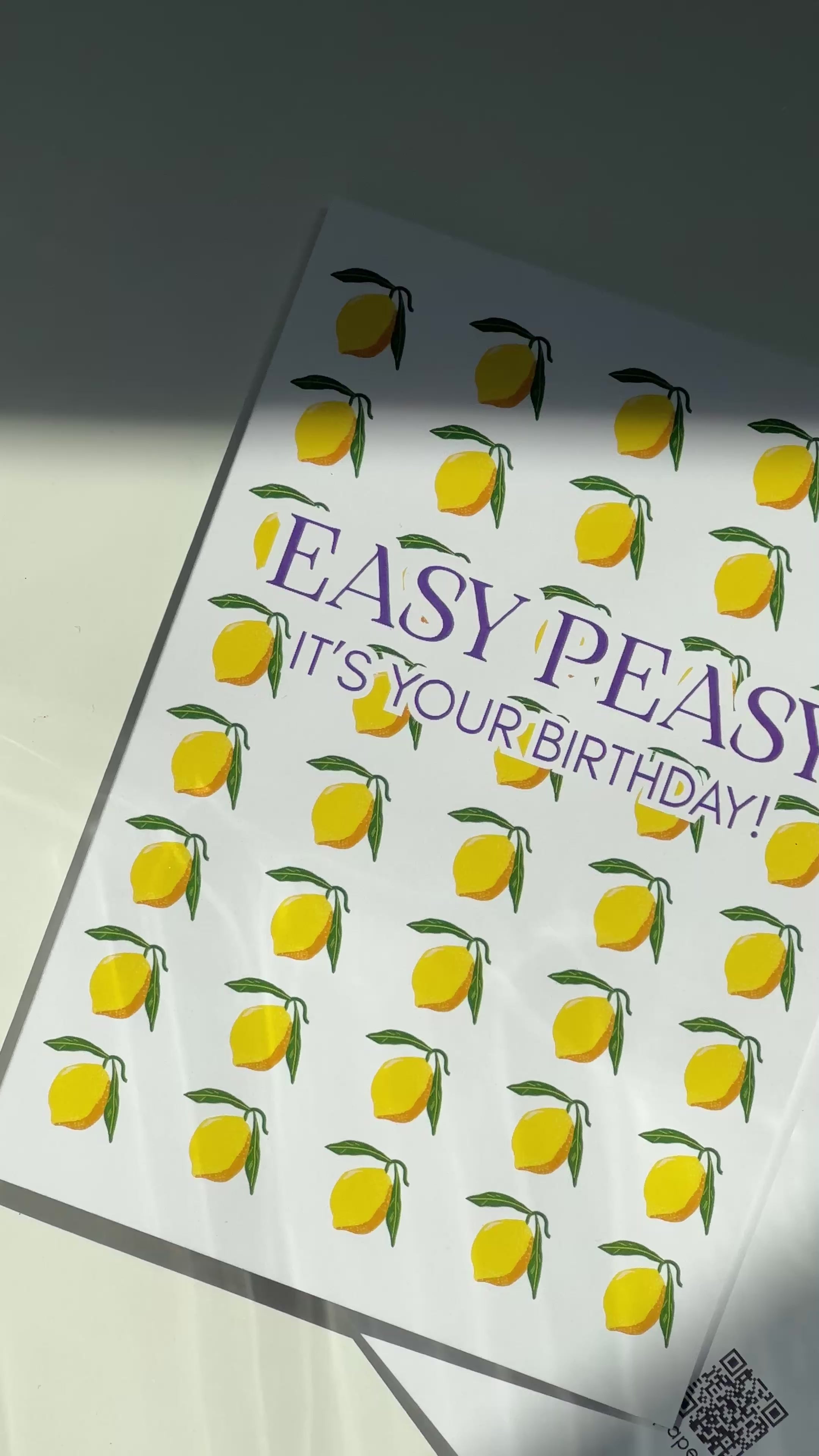 EASY PEASY - Geburtstagskarte mit Zitronen